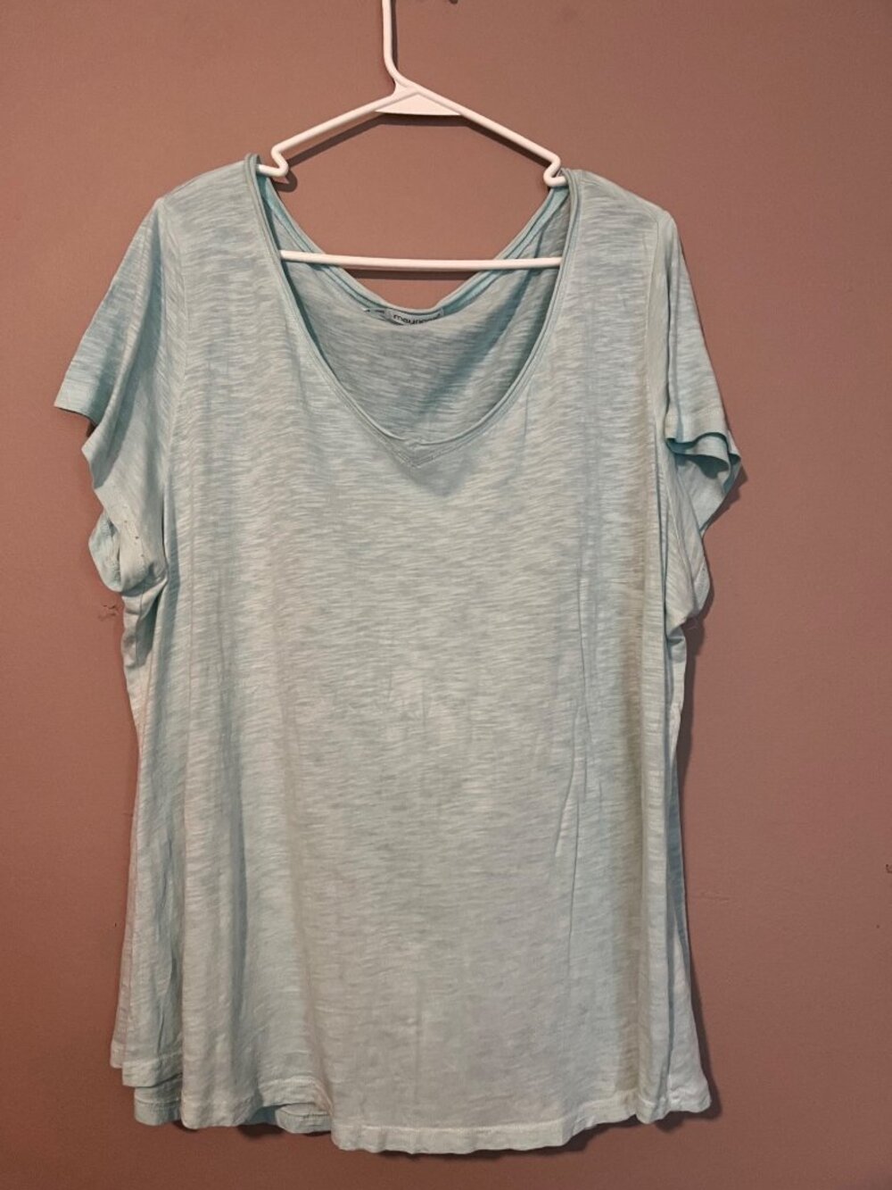 Maurice’s Mint Green Flowy Gauzy Scoop Neck Relaxed Top A368